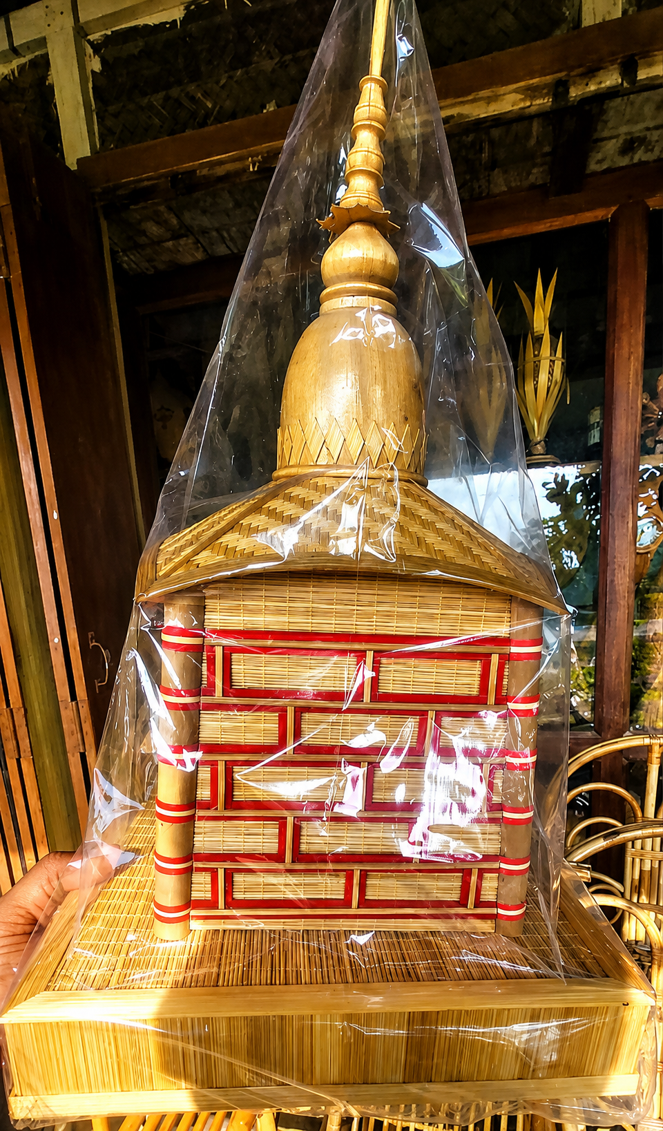 Mata Tripureswari Temple Handmade Bamboo Model