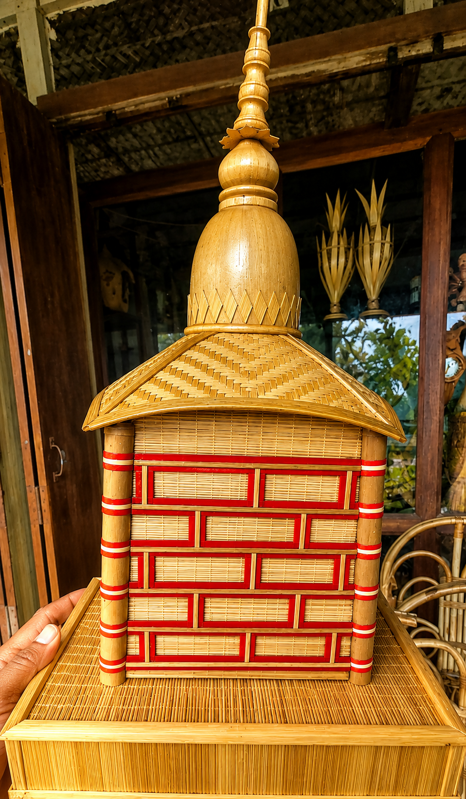 Mata Tripureswari Temple Handmade Bamboo Model